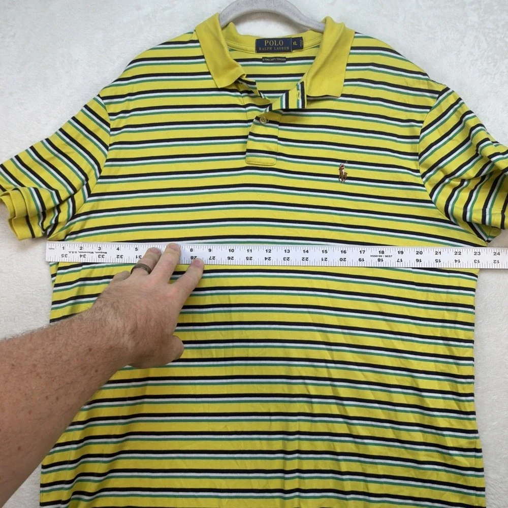 Polo Ralph Lauren‎ Striped Polo Shirt Pima Soft Touch Golf Pony Mens XL